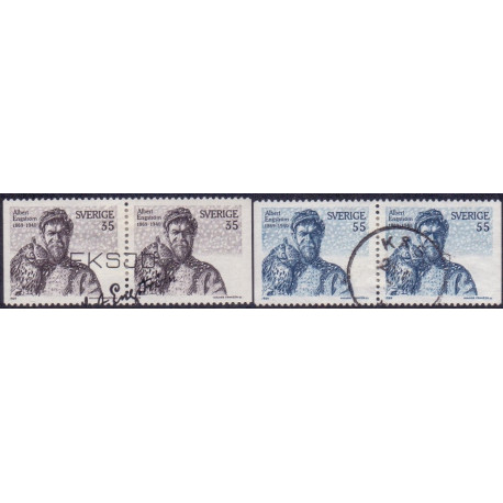 Sverige. 1969. Albert Engström, AFA nr. 642Cv & 643Ch ** (2 par)    postfrisk stemplet FDC st,