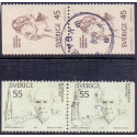 Sverige. 1969. Forfattere, AFA nr. 659Co-660Ch ** (2 par)    postfrisk stemplet FDC st,