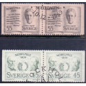 Sverige. 1969. Nobelpristager 1909, AFA nr. 668Cv-669Ch ** (2 par)    postfrisk stemplet FDC st,