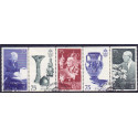 Sverige. 1972. Kong Adolf VI, 5 stribe AFA nr. 784-88 **    postfrisk stemplet FDC st,