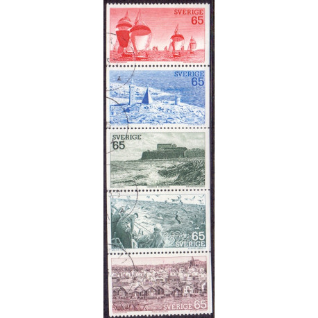 Sverige. 1974. Turistmotiver, i 5-stribe. AFA nr. 863-67 **    postfrisk stemplet FDC st,