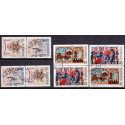 Sverige. 1973. Almuemalerier i parstykker, AFA nr. 834-37 ** (4 par)   postfrisk stemplet FDC st,