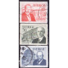 Sverige. 1974. Nobelpristagere 1914. 65 Øre-1 kr.AFA nr. 894-96 **     postfrisk stemplet FDC st,