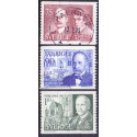 Sverige. 1975. Nobelpristagere 1915 75 Øre-1,10 Kr. AFA nr. 938-40 **    postfrisk stemplet FDC st,