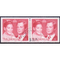 Sverige. 1976. Kong Carl XVI's bryllup, i parstykke. AFA nr. 951Cv & 951Ch **    postfrisk stemplet FDC st,