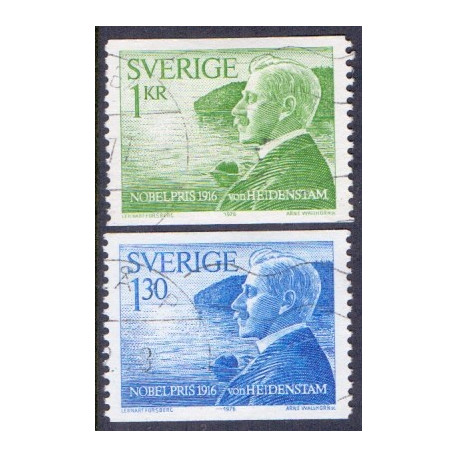 Sverige. 1976. Nobelpristagere 1,00-1,30 kr. AFA nr. 972-73 **    postfrisk stemplet FDC st,