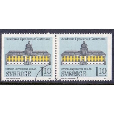 Sverige. 1977. Uppsala universitet, i parstykke AFA nr. 991Cv & 991Ch **     postfrisk stemplet FDC st,