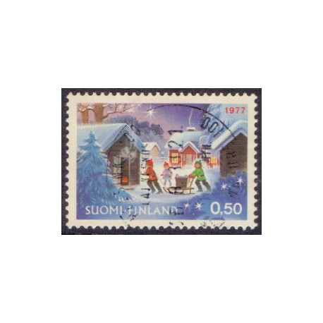 Finland. 1977. Julefrimærke. AFA nr. 824 **   , postfrisk stemplet FDC