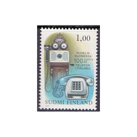 Finland. 1977. Telefonen 100 år. AFA nr. 828 **   , postfrisk stemplet FDC