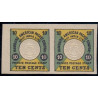 DWI. HAPAG Ship Letter Stamp.(1938 reprint) parstykke. ** Sjælden