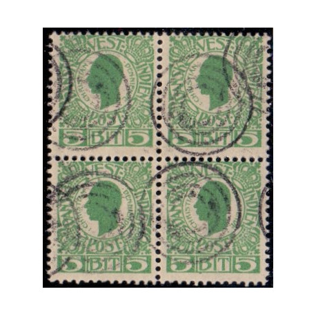 DWI. 1905. Kong Chr. IX 5 bit. AFA nr 24 4-blok. st.