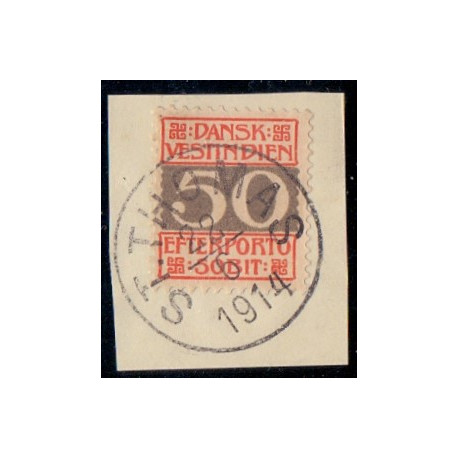 DWI. Portomærker 1905. 50 bit. AFA nr. 8 på lille klip