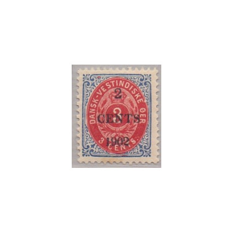 DWI. 1902. 2 CENT/3c. OMV RM. AFA nr 18By, med perlefejl over E i SKE *