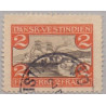 DWI. 1905. St. Thomas Havn 2 fr. AFA nr 31, brud på ramme under A og S, st.