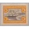 DWI. 1905. St. Thomas Havn 5 fr. AFA nr 32, takningsfejl i th *