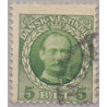 DWI. 1907-08. Kong Fred. VIII 5 bit. AFA nr 36 hvid plet over S i Sk st.