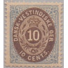 DWI. 1876-1901.  10 Cents, blå/lysbrun. AFA nr 11x *