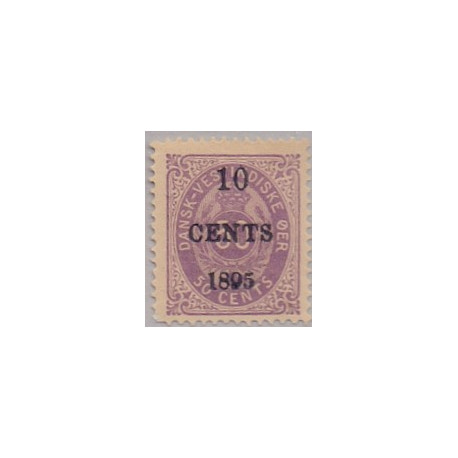 DWI. 1895. 10 CENT/50c Violet. AFA nr 15 med perlefejl i SH hj. **