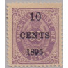 DWI. 1895. 10 CENT/50c Violet. AFA nr 15 med perlefejl i SH hj. **