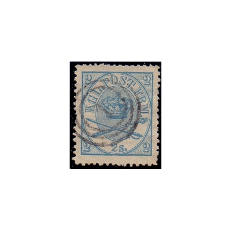 1864. 2 sk. blå. AFA nr. 11 st. **