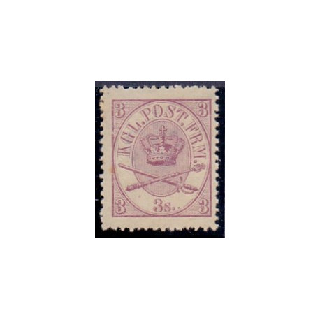 1864. 3 sk. Lilla. AFA nr. 12 **