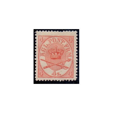 1864. 4 sk. rød, AFA nr. 13 **