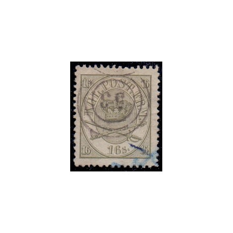 1864. 16 sk. oliven. AFA nr. 15 st.