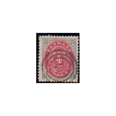 1871. 4 Sk. Grå/rød  AFA nr.18 **  st