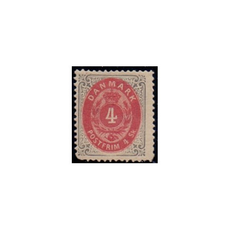 1871. 4 Sk. Grå/rød  AFA nr.18 **  st