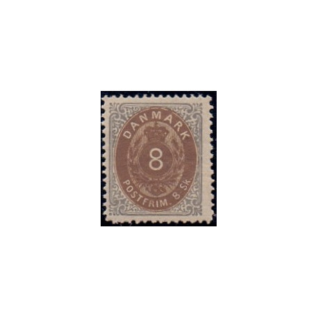 1871. 8 Sk. Grå/brun.  AFA nr.19 ** st.