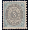 1875. To-farvede 3 øre AFA nr. 22 postfrisk      Ubrugt stemplet