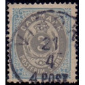1875. To-farvede 3 øre AFA nr. 22 postfrisk      Ubrugt stemplet