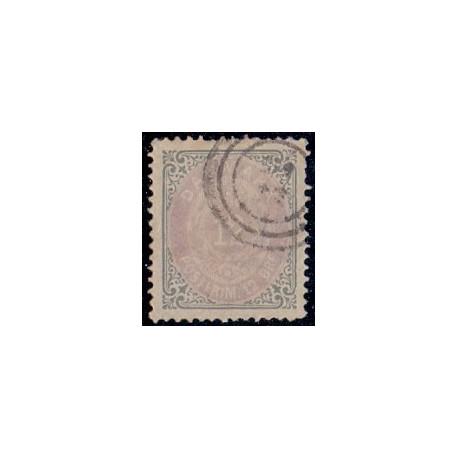 1875. To-farvede 12 øre AFA nr. 26y, omvendt ramme, postfrisk  Ubrugt stemplet