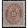 1875. To-farvede 16 øre AFA nr. 27, postfrisk Ubrugt stemplet