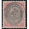 1875. To-farvede 20 øre AFA nr. 28y, omvendt ramme, postfrisk   Ubrugt stemplet