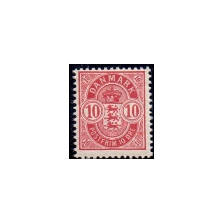 1902. Våbentype, 10 Øre, Vm. III AFA nr. 35C,  postfrisk   Ubrugt Stemplet FDC