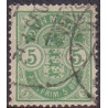 1884. Våbentype, 5 Øre, store hjørnetal. AFA nr. 34 postfrisk  Ubrugt Stemplet FDC