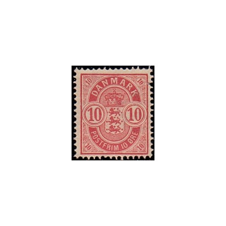 1895. Våbentype, 10 Øre, Vm. II AFA nr. 35B,  postfrisk  Ubrugt Stemplet FDC