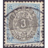 1895-1901. To-farvede 3 øre AFA nr. 22By, postfrisk Ubrugt stemplet