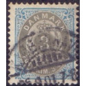 1895-1901. To-farvede 3 øre AFA nr. 22By, postfrisk Ubrugt stemplet