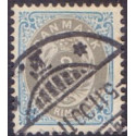 1895-1901. To-farvede 3 øre AFA nr. 22By, postfrisk Ubrugt stemplet