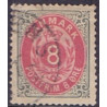 1875. To-farvede 8 øre AFA nr. 25, postfrisk   Ubrugt stemplet