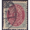 1895-1901. To-farvede 12 øre AFA nr. 26B, postfrisk Ubrugt stemplet