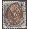 1895-1901. To-farvede 16 øre AFA nr. 27By, postfrisk Ubrugt stemplet