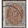 1875. To-farvede 16 øre AFA nr. 27, postfrisk Ubrugt stemplet