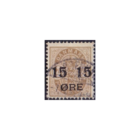 1904. Provisorier, 15/24 Øre, AFA nr. 41z variant,  stemplet