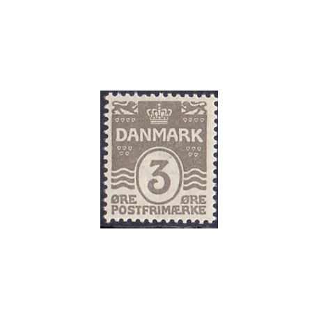 1905-06. Bølgelinietype, 3 Øre, AFA nr. 44,  postfrisk    Ubrugt Stemplet FDC