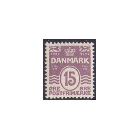 1905-06. Bølgelinietype, 15 Øre, AFA nr. 46, postfrisk   Ubrugt Stemplet FDC