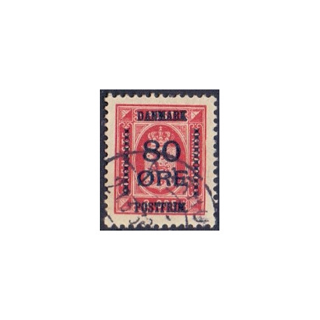 1915. 80/8 Øre provisorier, AFA nr. 83, postfrisk  Ubrugt Stemplet FDC