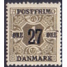 1918. 27-Øres provisorier. VM kors, AFA nr. 85, postfrisk    Ubrugt Stemplet FDC